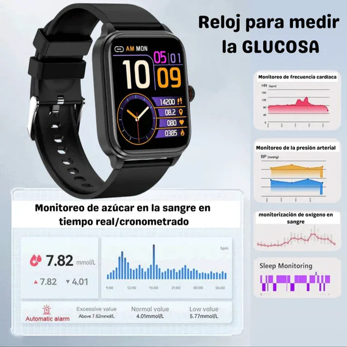 GlucoWatch™ T200 PRO Reloj Inteligente para Medir Azúcar en la Sangre T200 PRO