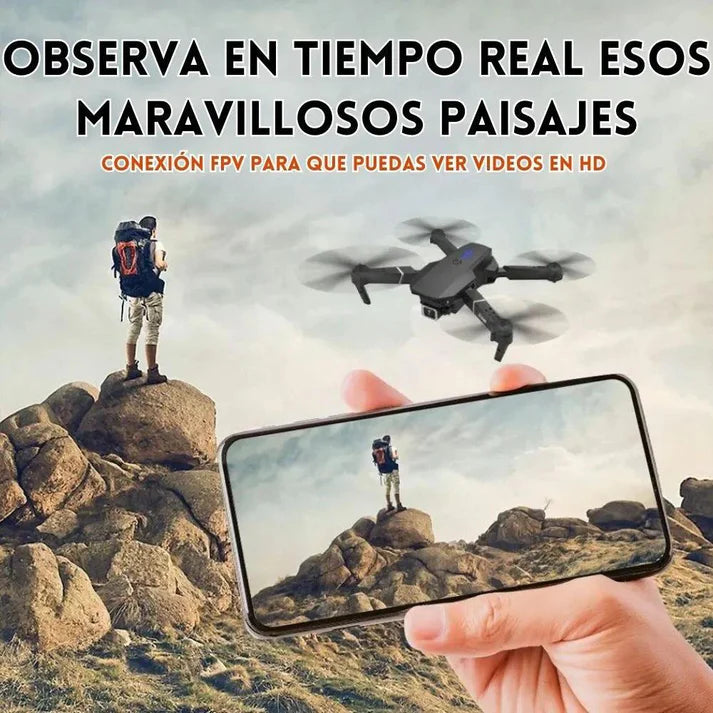 SKY DRONE: DRONE CON 2 CÁMARAS DE VIDEO WIFkI HD + REGALO (MORRAL ULTRA EXCLUSIVO)